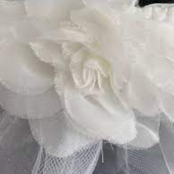 NEW IN PACKAGE * White Ballet Tutu with Rose Petals in Skirt and Rose on Waist - Picture 3 of 9